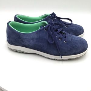 Duluth Trading Co royal blue suede lace up casual trainers sneakers size 7.5 M